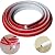 Flexible Quarter Round Molding, Peel and Stick Bendable Trim for Floors, Kitchen Countertops, Bathrooms, and Shower Corners(White/Black/Grey/Transparent)
