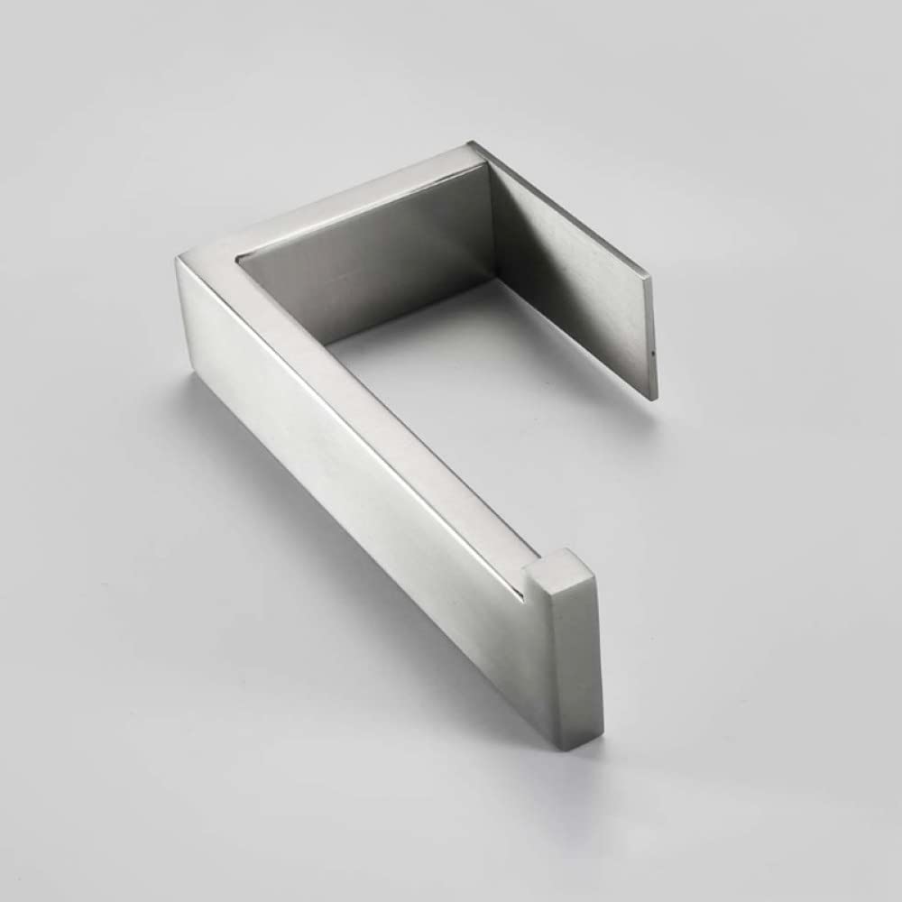 Portarrollos de Papel higiénico Adhesivo 304 Acero Inoxidable Cepillado WC Baño Cocina Papel Portarrollos Toallero Rack Tissue Hanging Square, H