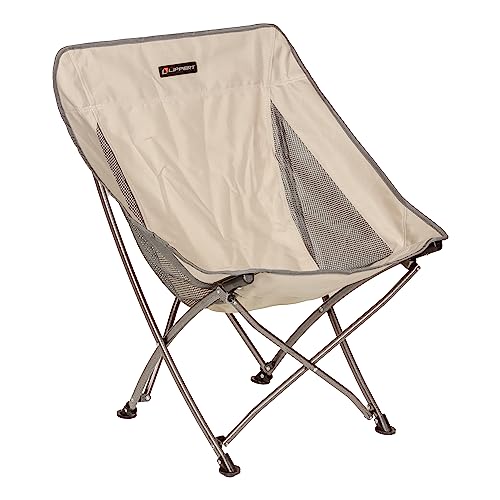 Lippert Baja - Silla de camping plegable compacta, tela de poliéster de 600 denier, laterales de malla transpirable, marco de acero plegable, innovador diseño de pala para máxima comodidad