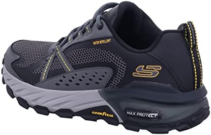Skechers Men's Max Protect Lace-up Sneaker Oxford, Black/Charcoal, 7 | Image 2