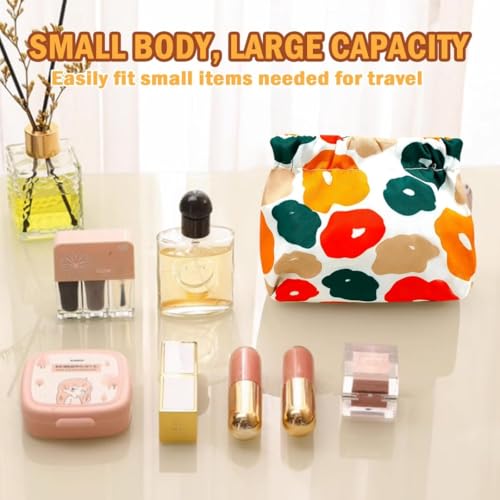 Image of Sprqcart Small Makeup Bag Mini Pouch | Waterproof Drawstring Pocket Organizer | Compact Cosmetic Storage for Lipsticks & Daily Essentials (Pack of 3)