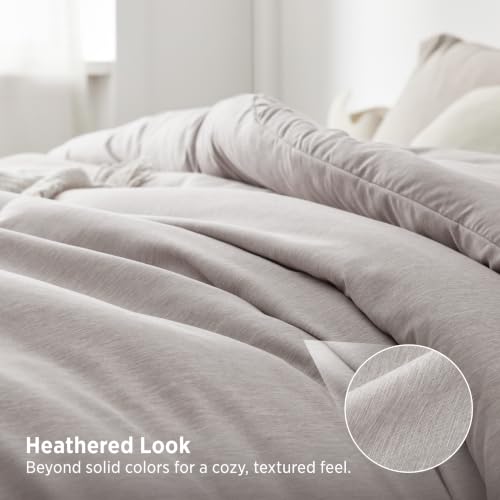 Image of Bedsure California King Comforter Set - Soft Microfiber Bedding for All Seasons, 3 Pieces, 1 Comforter 104 inchx96 inch and 2 Pillow Shams 20 inchx36 inch+2 inch