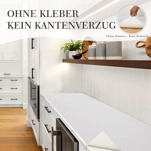 Alfombrilla antideslizante Lifetree blanca de 60x600 cm impermeable para cajones de cocina 6