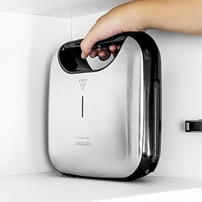 Cecotec Toast Grillfläche.Sandwichmaker mit Antihaftbeschichtung, Kapazität für 2 Sandwiches, Grillfläche, Cold Touch-Griff, Cable Retriever, 750 W. – Bild 3