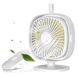 WITHOUSE USB Desk Fan, 2-in-1 Small Portable Clip on Fan 4 Speeds 360°Rotation Personal Battery Oper