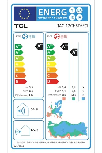 Image of TCL 12,000 BTU FreshIN 3.0 Air Conditioner - T-AI Energy Saving, Visible Air Quality (TAC-12CHSD /FCI)
