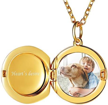 Custom4U Personalised Gifts for Women Christmas Sterling Silver Oval Locket Necklace That Holds Pictures,Personalised Fine Jewellery Photo Pendant with 16/18/22 inch Chain,Stylish Birthday/Valentines Day/Xmas Women Gift