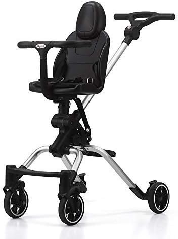 MLWTB 1pcs High Landscape Baby Stroller Lightweight Folding Children Two-Way Four-Wheel Damping Two-Way Travel Artifact one Generation