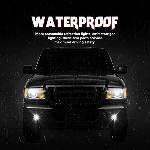 Rp Remarkable Power, Fits For 2007-2013 Expedition / 2008-2011 Ranger Chrome Fog Lights Only With H10 12V-42W Bulbs Fl7122 Bumper Lamps Kit Oe Style Clear #TOP3