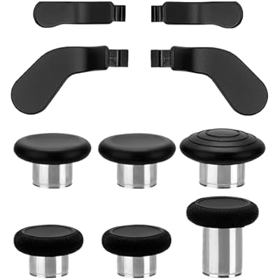 Ceozon Replacement Thumb Grips Back Paddles 10 in 1 Metal Stainless Steel Trigger Locks Thumbsticks Buttons Parts Repair Accessories for Xbox One Elite Controller Series 2 Xbox One Elite