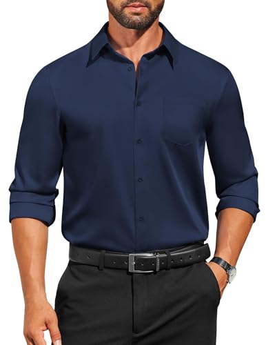 Chemise décontractée boutonnée pour homme idéale pour le bureau et les sorties