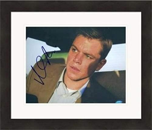 Sports Memorabilia Autograph Warehouse 432430 8 x 10 in. Matt Damon Autographed Photo No. SC2 Matted & Framed for Oceans 11