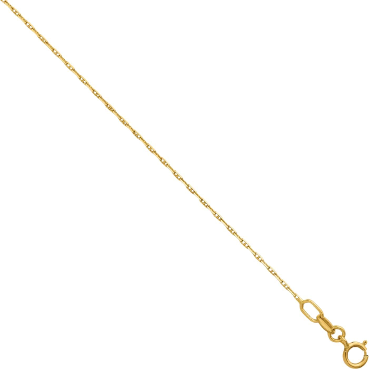 IceCarats 14K Solid Yellow Gold 1mm Dainty Singapore Chain Necklace Polished