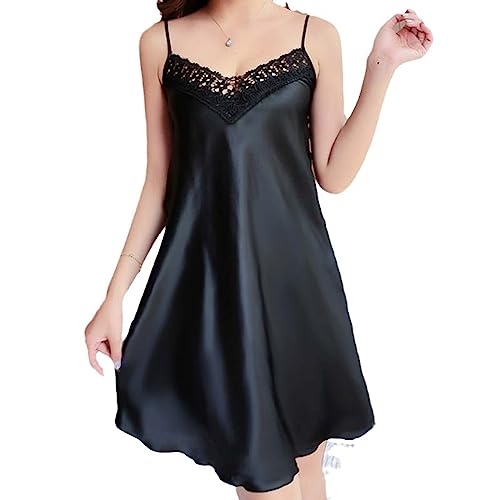 Chemise de nuit sexy grande taille pour sublimer votre féminité en noir