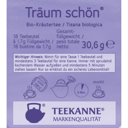 TEEKANNE Träum Schön® Bio-Kräutertee, 10 Packungen x 18 Beutel (10x 30,6g)