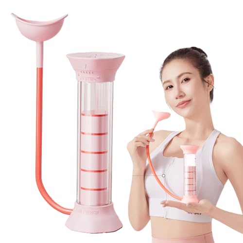 呼吸筋トレーニング 肺活量 鍛えるはいきんトレーニング器具 調節可能 呼吸ダンベル ポータブル 腹式呼吸 腹筋・マーメイドライン・骨盤底筋・顔筋トレーニング トレーニング器具 男女兼用 コア強化 (ピンク第二世代)