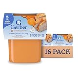 Gerber Stage 2 Baby Food, Sweet Potato Turkey with Oats Puree Tub, Nourishing Blends, No Added Colors or Flavors, Baby Puree, 16-Pack