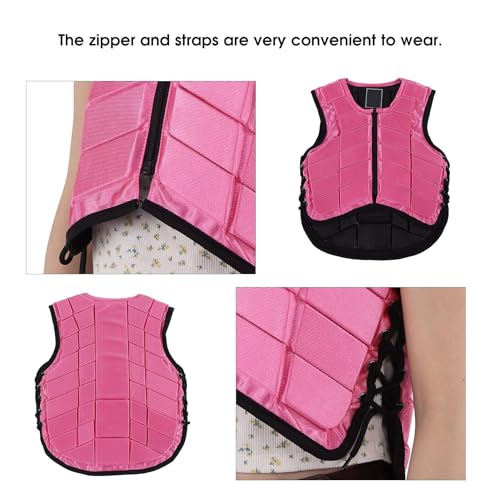 SPYMINNPOO Kinder-Reitweste, Professionelle Unisex-Reitweste, Eva-gepolsterte Sicherheits-Reitschutzausrüstung, Körperschutz für Mädchen und Jungen (cm)
