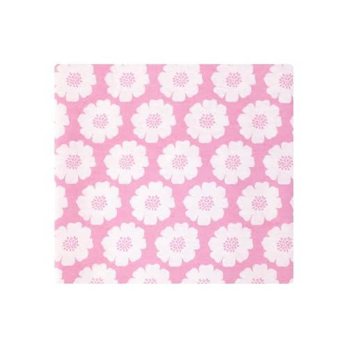 Image of Hudson Baby Infant Girls Cotton Flannel Receiving Blankets 4-Pack, Pink Daisies, One Size