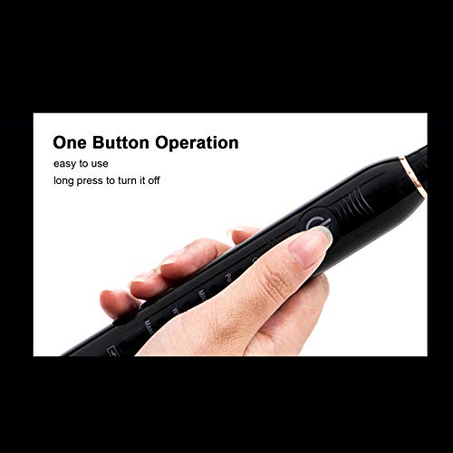 Leeofty Escovas de dentes elétricas 2 em 1 e escova de limpeza facial para adultos com 4 cabeças de