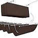 E&K Sunrise 7'Wx16'L Pergola Shade Cover Retractable Canopy Outdoor Wave Sun Shade for Patio Garden Backyard Deck Trellis (Brown)