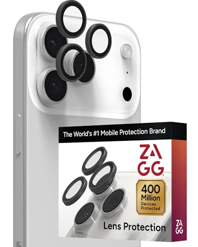 ZAGG Glass Elite Protecteur d'objectif iPhone 17 16 15 Pro Max argenté anti-choc