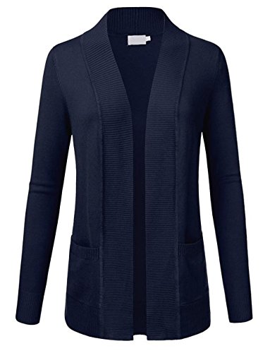 Blue Age Women Soft Long Sleeve Open Front Cardigan Sweater [S-3X]