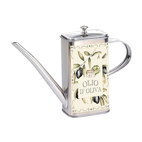 Fox Run Stainless Steel Olive Oil Dispenser With No Drip Spout, 16 Ounces