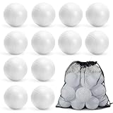 YongnKids 12 Pcs Toddler Baseball Balls Replacement T-Ball, 2.56' Plastic Baseballs with Mesh Bag Perfect for...