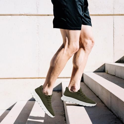 Image of Mens Running Shoes Slip On Tennis Walking Sneakers Workout Athletic Lightweight Casual Sport Shoes