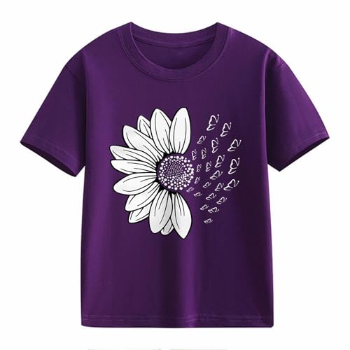 Girls Summer Short Sleeve Tops Sunflower Graphic Tees Shirts for Teen Casual Trendy Multicolour Tshirt Blouses2