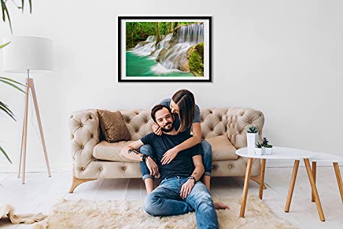 Affiche decorative kaskady 70x50 cm avec cadre en bois MDF tableau moderne Tulup - 3