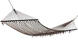 Caribbean Rope Hammock - 55 Inch - Soft-Spun Polyester (Mocha)