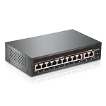 Davuaz – 9 Port PoE Switch 2* Uplink Verbindungsgeräte, 9 PoE+ Ports 