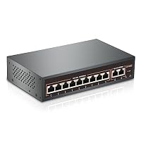 Davuaz – 9 Port PoE Switch 2* Uplink Verbindungsgeräte, 9 PoE+ Ports 