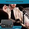 Beufee Microphone Preamp, Condenser Microphone Headphone Amplifier Audio Preamplifier Microphone preamplifier 48v Phantom Power Xlr Output for Any Condenser Mobile Music Recording Equipment, Black #3