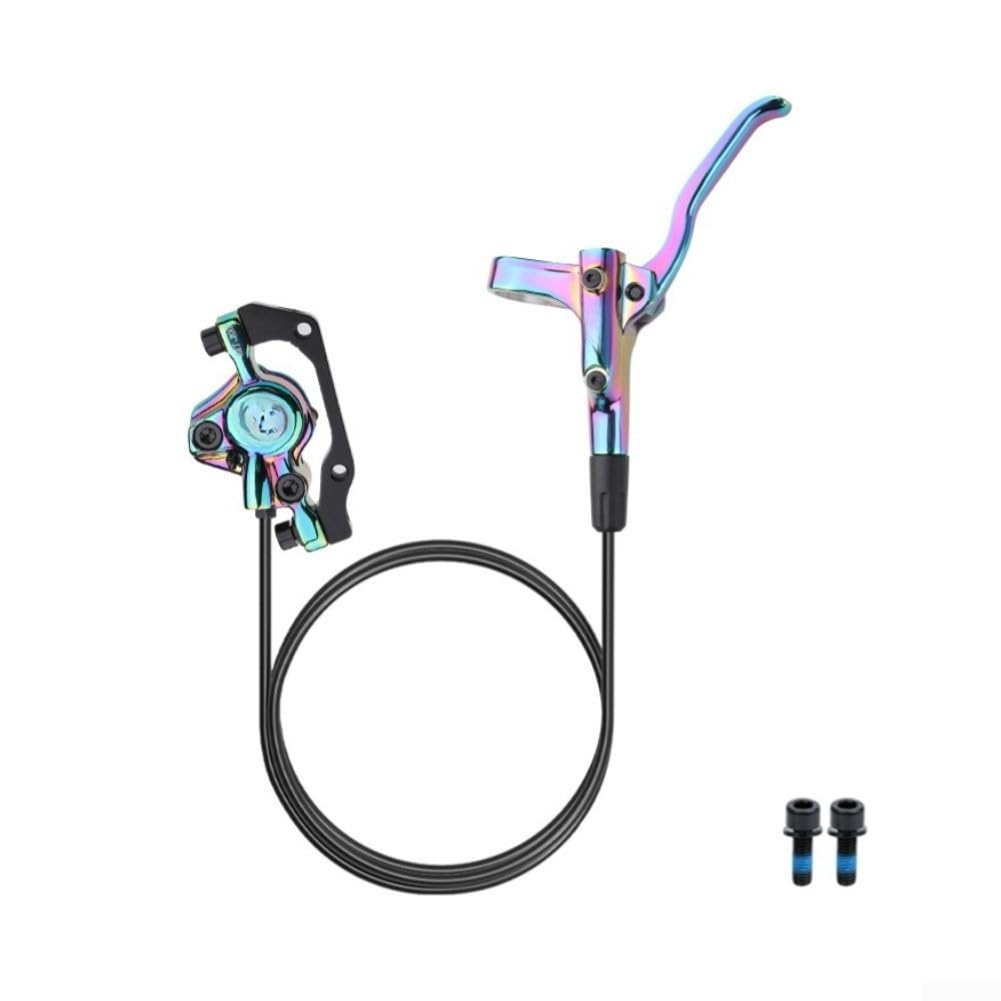Caswynlife Hydraulic Disc Brake Set For Mountain Bike, Dual Piston Aluminum Alloy Levers With 800mm Front & 1600mm Rear Hose, Mineral Oil System(Left rear-A)