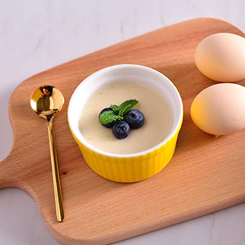 LOVECASA 3.5" (9cm) Ceramic Ramekins Set of 6 Porcelain Colorful Souffle Dishes for Souffle Creme Brulee and Ice Cream 6 Gallery Image