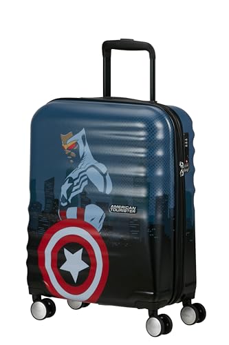American Tourister Marvel Legends Fl - Spinner S, Bagaglio A Mano, 55 Cm, 36 L, Multicolore (Captain America City), Multicolore (Captain America City)