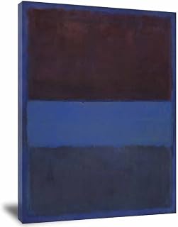 Mark Rothko Abstract Color Canvas Art Mark Rothko Canvas Posters and Print Canvas Oil Painting on The Wall Pictures Home Decor《Rust and Blue》Framed,80x120cm 31"x47"