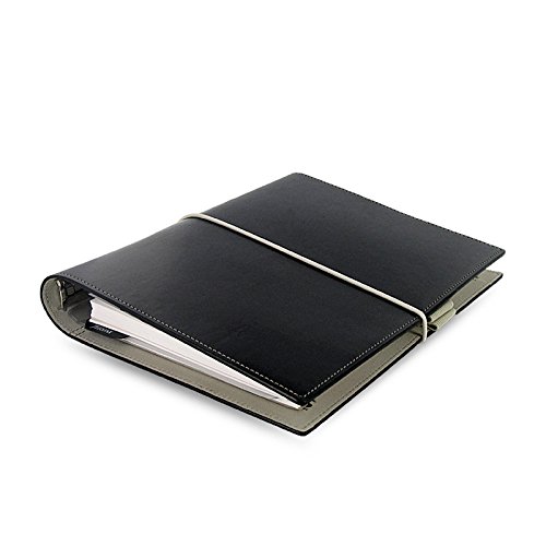Filofax Domino Persoonlijke organizer, rubberen bandsluiting, navulbaar, A5, zwart - Image 5
