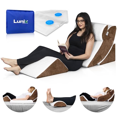 Lunix 4pcs Orthopedic Bed Wedge Pillow Set