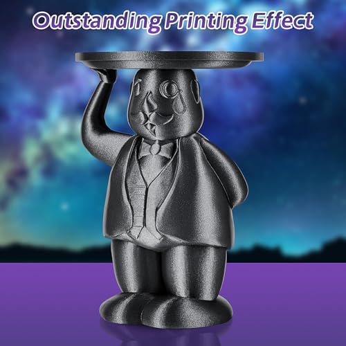 Image of ERYONE Galaxy PLA 3D Printer Filament, Sparkle Glitter PLA, 1.75mm + /-0.03mm, 1kg(2.2LBS) /Spool, Christmas Filament, Galaxy Black