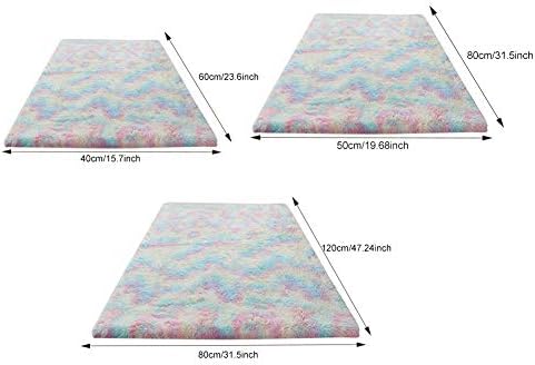 Rainbow Room Rugs,Fluffy Kids Rainbow Area Rug,Plush Fluffy Carpet,Velvet Floor Carpets Shaggy Playing Mat Nursery Home Decor, Living Room