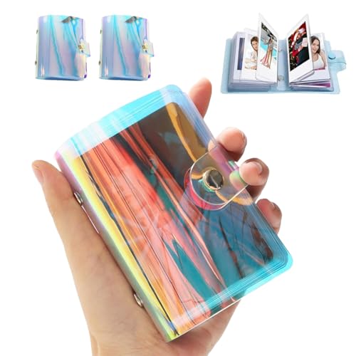 2 Piezas Album Fotos Pequeño para Fotos de 7,6 cm Compatible con Fujifilm Instax Mini Film/Polaroid Instax Mini Film/KPOP Photocards (32 Bolsillos)