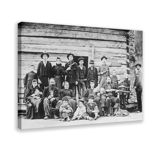 Impressions sur toile Hatfield Clan 1897 pour décoration murale de bureau 20x30 cm