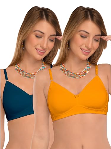 Image of DAISY DEE Women's Girls Cotton Non-Padded Wirefree Seamless Full Coverage Comfortfit Everyday Use T-Shirt Bra - NDSZN