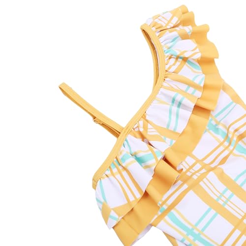 LIZENS Floral Ruffle One-Shoulder Girls' One-Piece Swimwear3