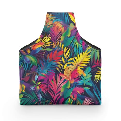 Image of ZUXONGSY Tropical Leaf Yarn Storage Bag for Crocheting Dragonfly Knitting Project Handbag Crochet Organizers and Storage Knitting Accessories