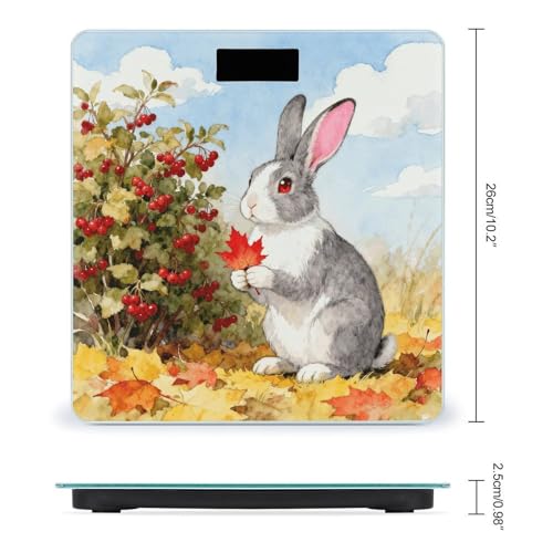 Báscula digital de baño Fall Animal con pantalla LCD grande miniatura 2